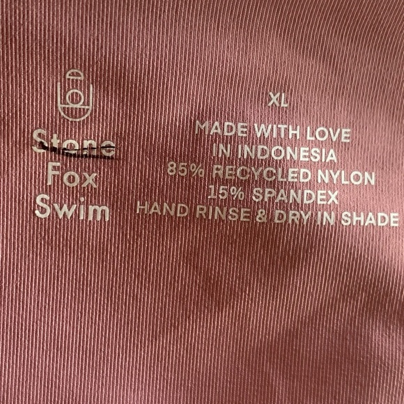 Stone Fox Swim Free People Bikini Bottom Rose Pink XL Side Tie Adjustable NWT - Picture 9 of 9